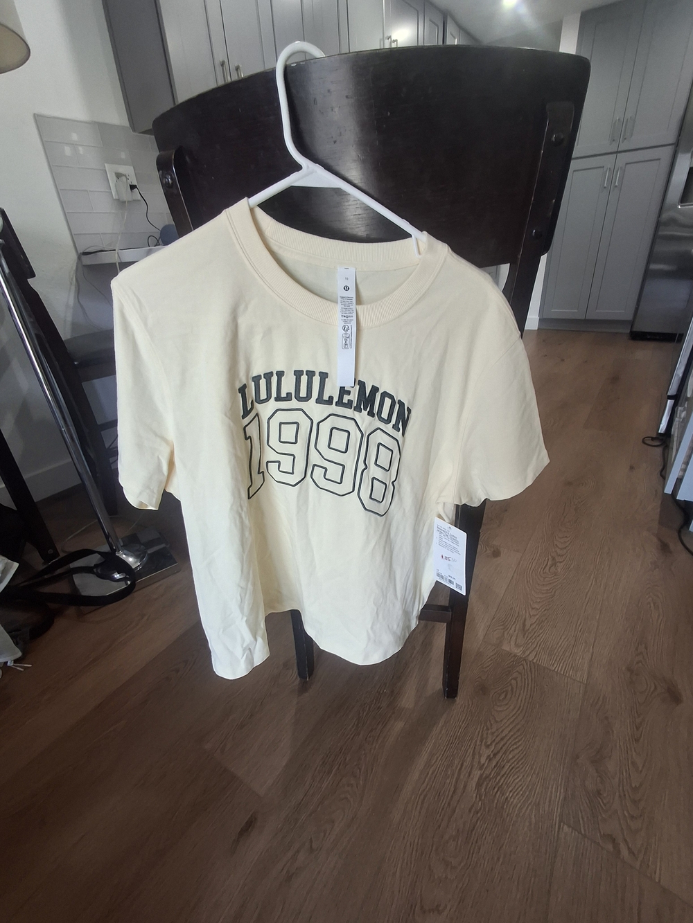 lululemon athletica Light Yellow Graphic '1998' Short Sleeve Tee